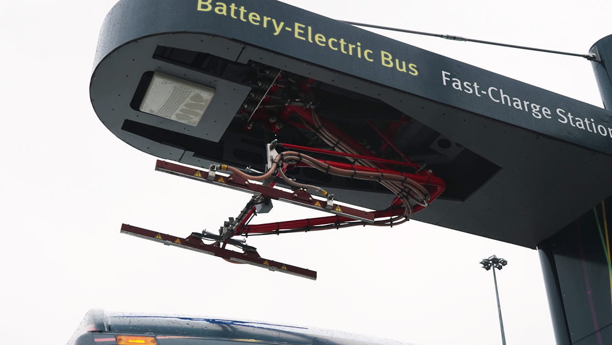 Electric battery bus