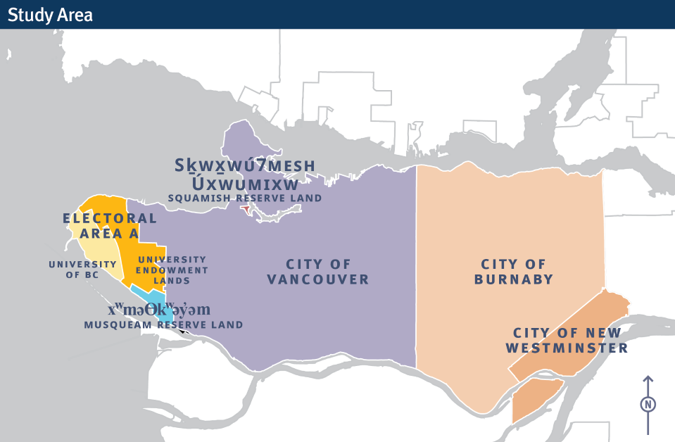 Burrard Peninsula ATP Study Area Map