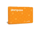 an orange concession compass card
